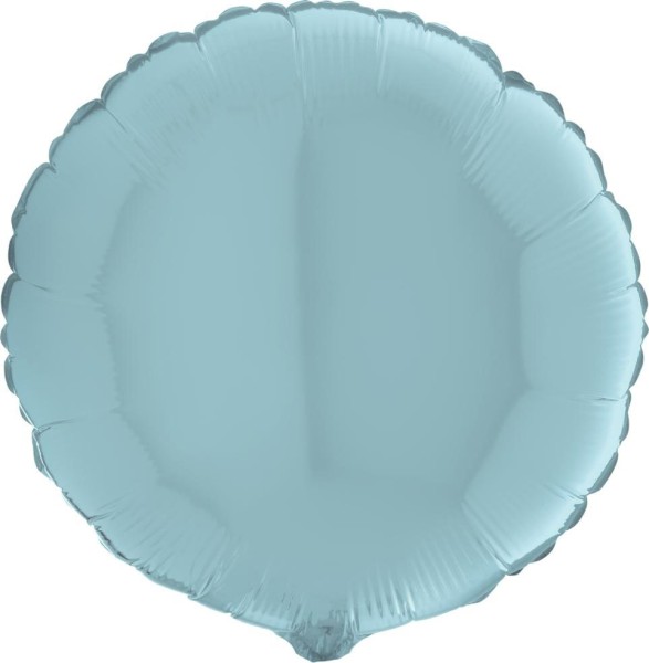 Grabo Folienballon Solid Rund Pastel Blue 45cm/18" (unverpackt)