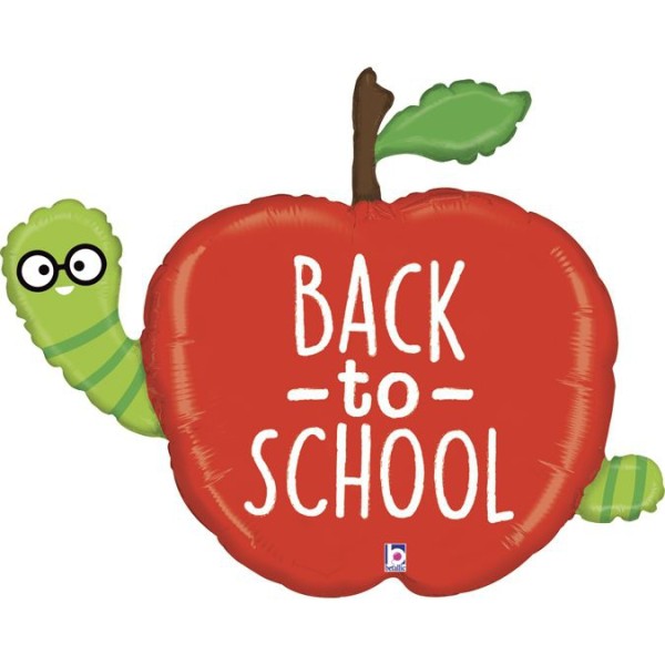Betallic Shape Apfel mit Wurm "Back to School" 102cm/40"