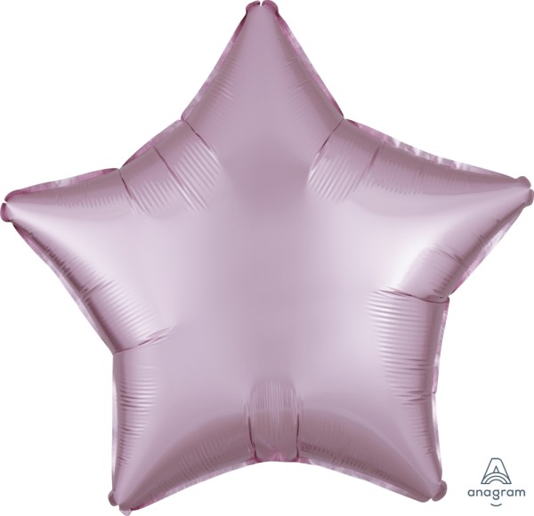 Anagram Folienballon Stern Satin Luxe Pastel Rose 50cm/20" (unverpackt)