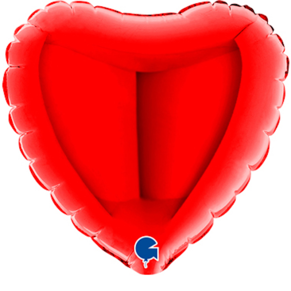 Grabo Folienballon Heart Rot 10cm/4"(unverpackt)