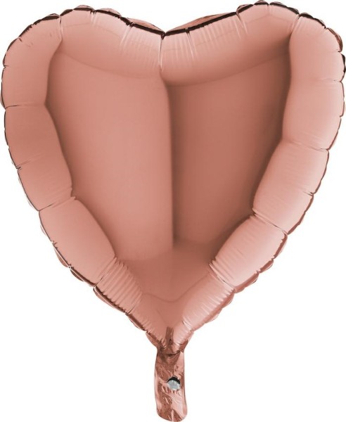 Grabo Folienballon Heart Rose Gold 45cm/18" (unverpackt)