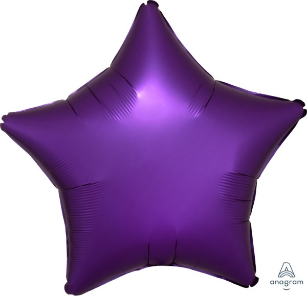 Anagram Folienballon Stern Satin Purple Royale 50cm/20" (unverpackt)