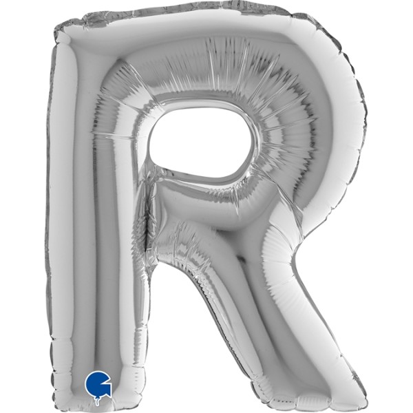 Grabo Folienballon Buchstabe R Silver 35cm/14"
