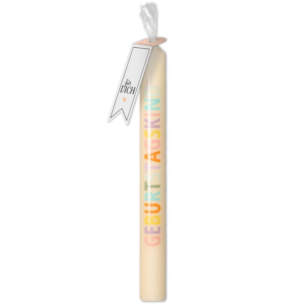 Goodtimes Stabkerze Creme, Bunt "Geburtstagskind"