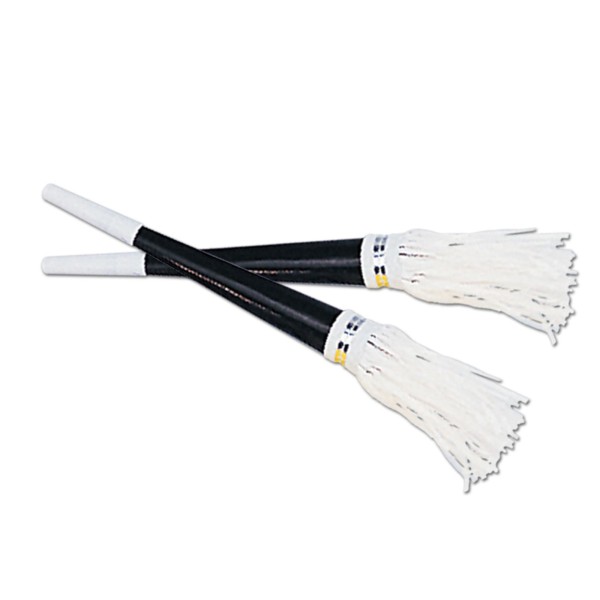 Beistle Folienhorn Schwarz mit weißer Tassel 23cm