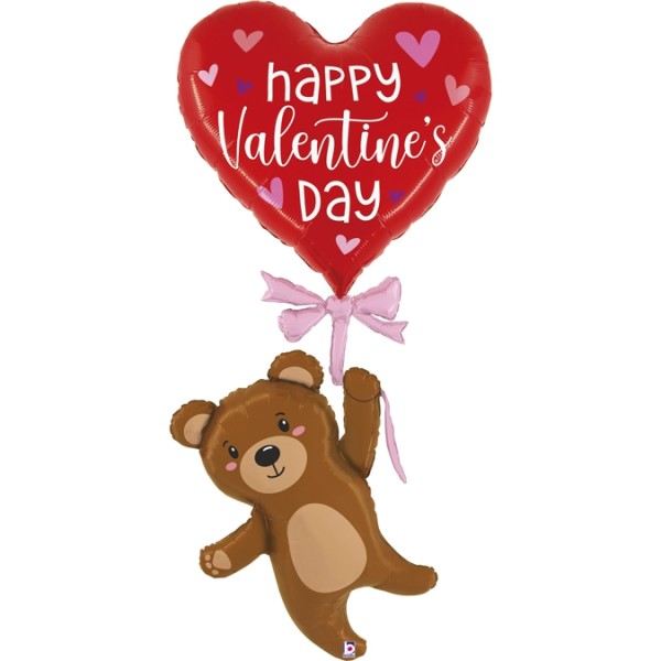 Betallic Folienballon Shape Special Delivery Valentine Balloon Bear 202cm/80"