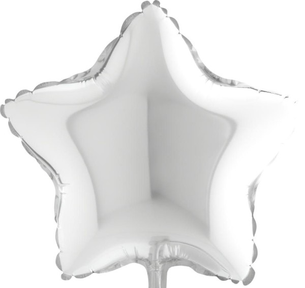 Grabo Folienballon White Star 23cm/9" (unverpackt)