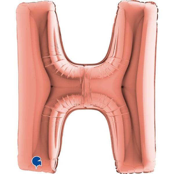 Grabo Folienballon Buchstabe H Roségold 100cm/40"