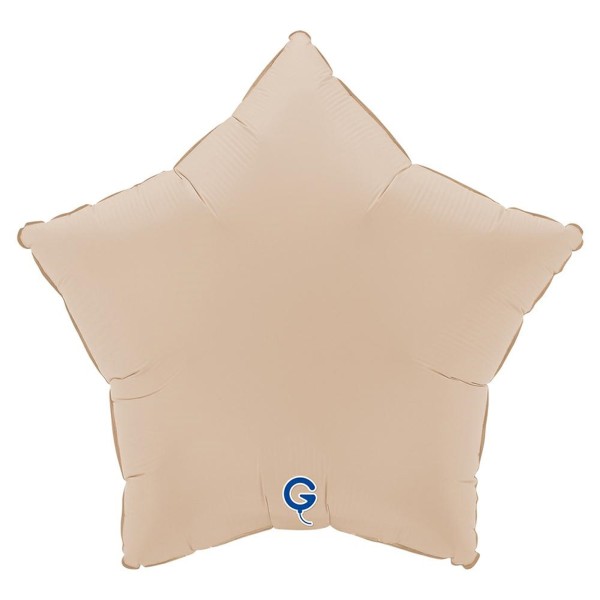 Grabo Folienballon Star Soft Matte Cappuccino 45cm/18" (unverpackt)
