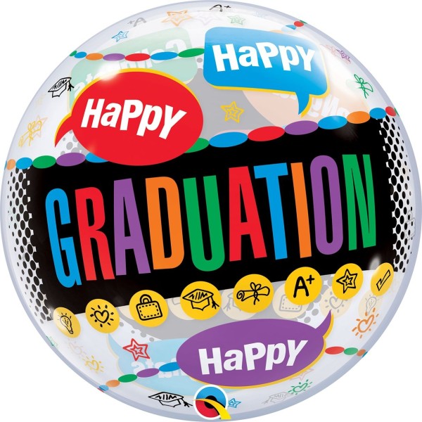 Qualatex Bubble Congratulation Grad Caps 55cm/22"