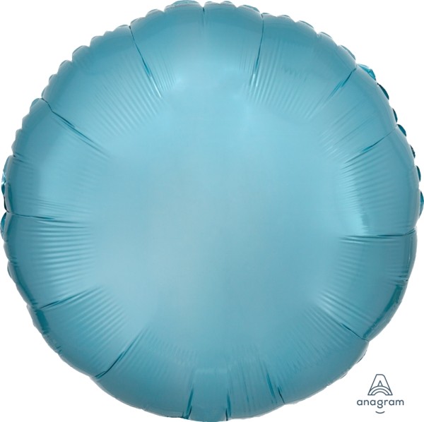 Anagram Folienballon Rund Metallic Pearl Pastel Blue 45cm/18" (unverpackt)
