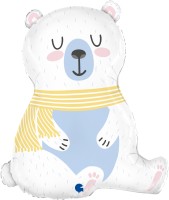 Grabo Folienballon Shape Polar Bear 86cm/34"  Grabo Folienballon Shape Polar Bear 86cm/34"