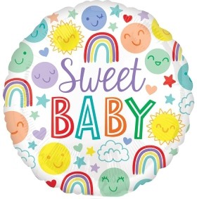 Anagram Folienballon Sweet Baby Icons 10cm/4" (unverpackt)
