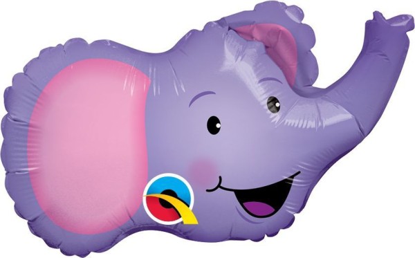 Qualatex Folienballon Elated Elephant 35cm/14" (unverpackt)