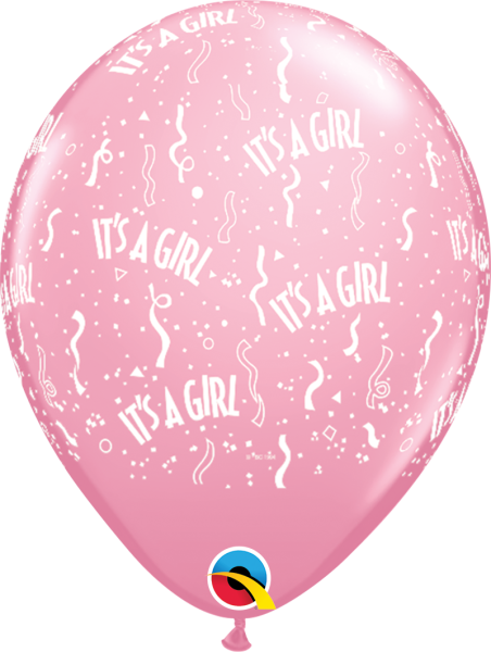 Qualatex Latexballon It's A Girl-A-Round 28cm/11" 25 Stück