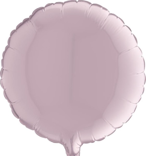 Grabo Folienballon Rund Pastel Pink 23cm/9" (unverpackt)