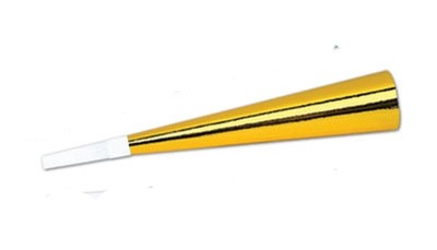 Beistle Folienhorn Gold 23cm