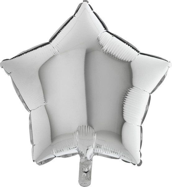 Grabo Folienballon Star Silver 45cm/18" (unverpackt)