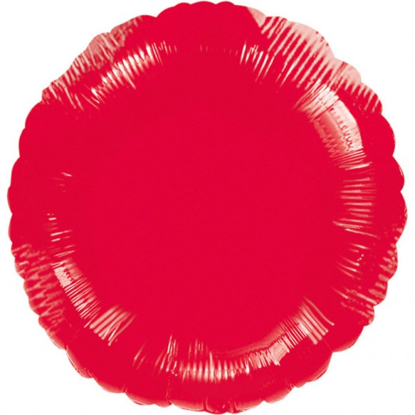 Anagram Folienballon Rund Metallic Red 45cm/18" (unverpackt)