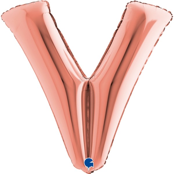 Grabo Folienballon Buchstabe V Roségold 100cm/40"