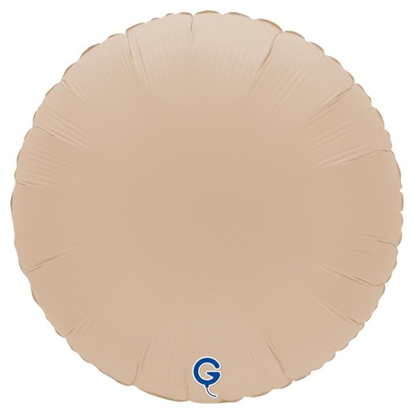 Grabo Folienballon Rund Soft Matte Cappuccino 45cm/18" (unverpackt)