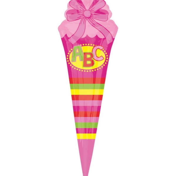 Anagram Folienballon "Schultüte - Pink" 111cm/44"