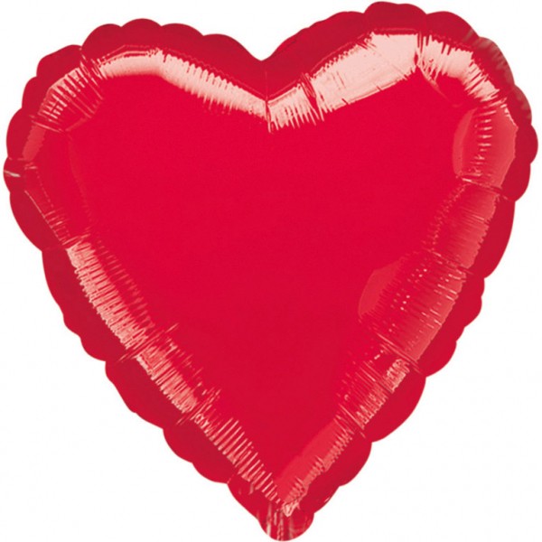 Anagram Folienballon Herz Metallic Red 45cm/18" (unverpackt)