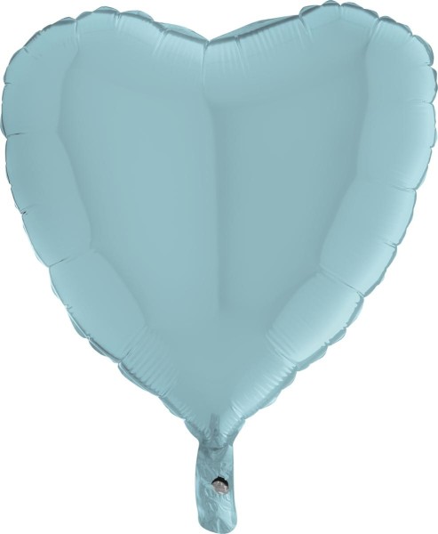 Grabo Folienballon Heart Pastel Blue 45cm/18" (unverpackt)