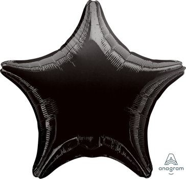 Anagram Folienballon Stern Black 50cm/20" (unverpackt)