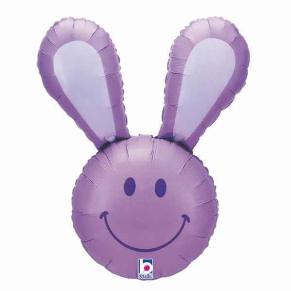 Betallic Folienballon Smiley Bunny Lavender 95cm/37"