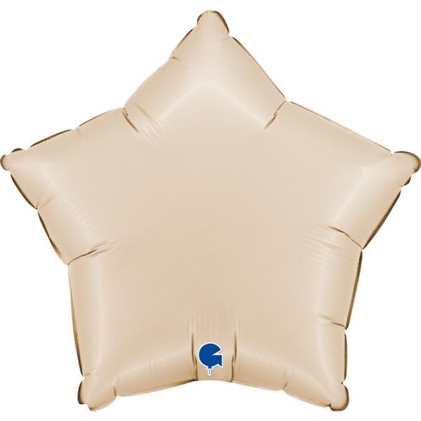 Grabo Folienballon Star Satin Creme 45cm/18" (unverpackt)