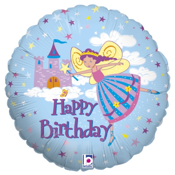 Betallic Folienballon Happy Birthday Fee 45cm/18"