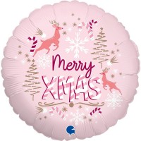 Grabo Folienballon Pink XMAS 45cm/18"  Grabo Folienballon Pink XMAS 45cm/18"