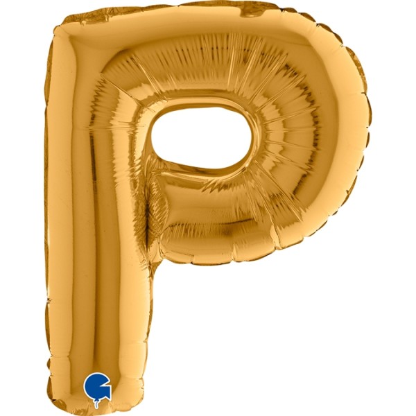 Grabo Folienballon Buchstabe P Gold 35cm/14"