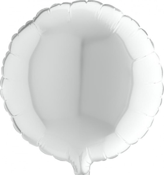 Grabo Folienballon Round White 23cm/9" (unverpackt)
