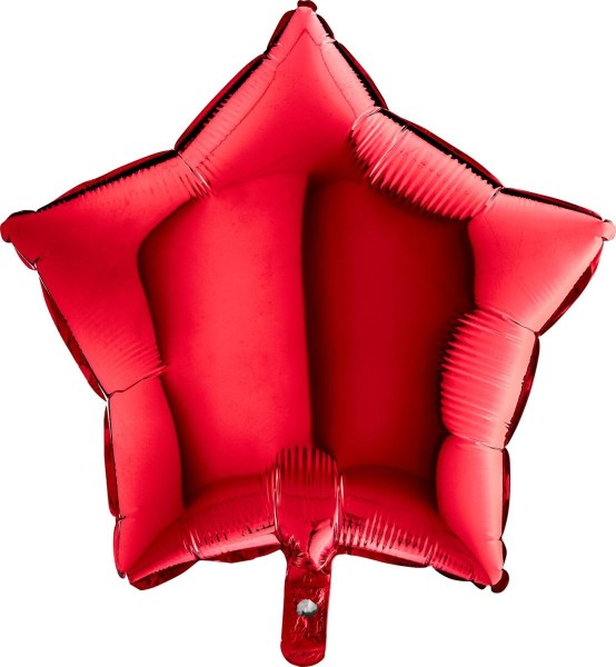 Grabo Folienballon Star Red 45cm/18" (unverpackt)