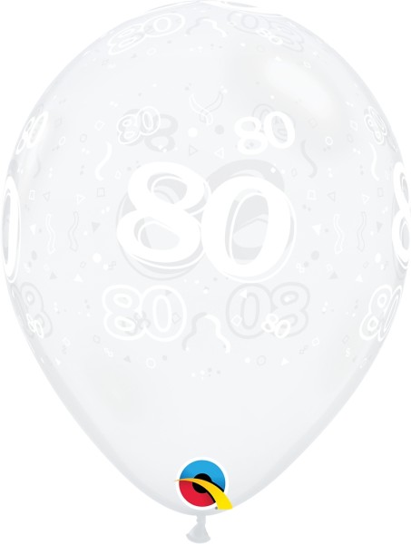 Qualatex Latexballon 80-A-Round Diamond Clear 28cm/11" 50 Stück