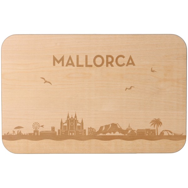Goodtimes Frühstücksbrett Skyline Mallorca 23cm x 15cm x 1cm