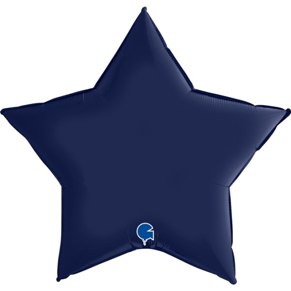 Grabo Folienballon Star Satin Blue Navy 90cm/36"