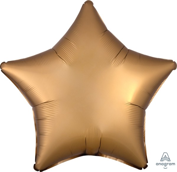 Anagram Folienballon Stern Satin Gold 50cm/20" (unverpackt)
