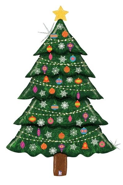 Betallic Folienballon Special Delivery Glitter Christmas Tree 152cm/5'