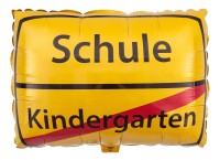 Anagram Folienballon "Schule - Kindergarten" Verkehrsschild 40cm/16"  Anagram Folienballon "Schule - Kindergarten" Verkehrsschild 40cm/16"