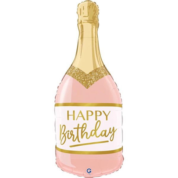 Grabo Folienballon Shape "Pink Birthday Bottle"