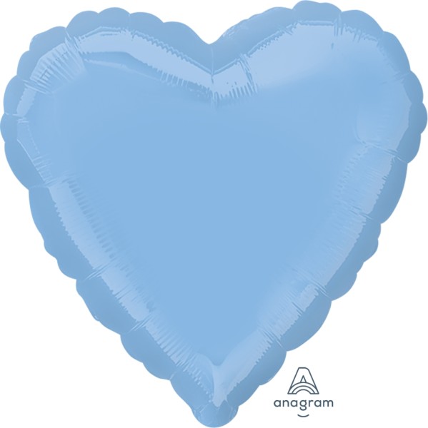 Anagram Folienballon Herz Pastel Blue 45cm/18" (unverpackt)