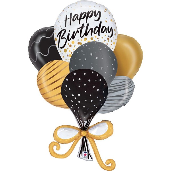 Betallic Folienballon Shape "Satin Birthday Ballons"