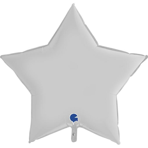 Grabo Folienballon Star Satin White 90cm/36"