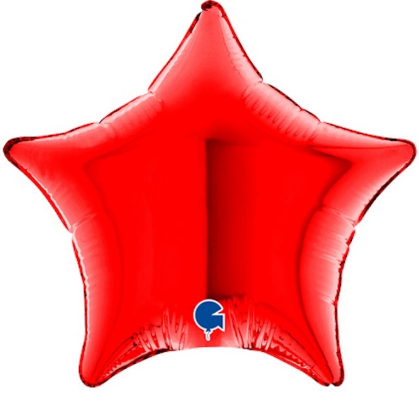 Grabo Folienballon Star Rot 10cm/4" (unverpackt)