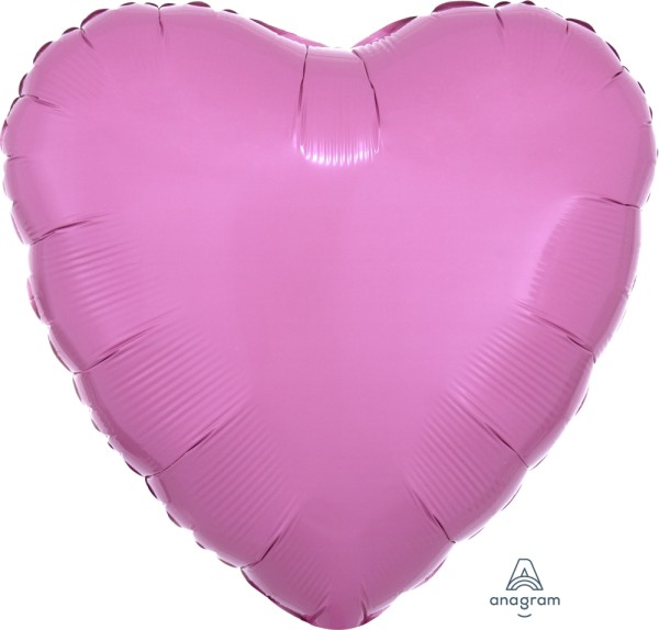 Anagram Folienballon Herz Metallic Pink 45cm/18" (unverpackt)