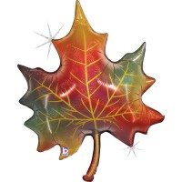Betallic Folienballon XXL Glitter Fall Leaf 75cm/30"  Betallic Folienballon XXL Glitter Fall Leaf 75cm/30"