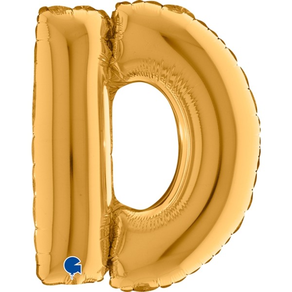 Grabo Folienballon Buchstabe D Gold 35cm/14"